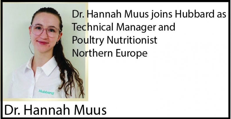Dr. Hannah Muus joins Hubbard as Technical Manager and Poultry Nutritionist, Northern Europe 
