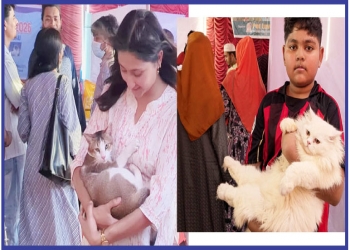 বিশ্ব পোষা প্রাণী দিবস উপলক্ষে বাকৃবিতে লালগালিচায় বিড়ালের র‌্যাম্প শো